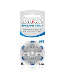 Rayovac Implant Pro+ A675 - PR44, 6x, Cink-Zračna baterija za slušne aparate
