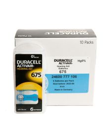 Duracell Activair A675 - PR44, 6x, Cink-Zračna baterija za slušne aparate