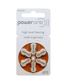 Power One Varta A312 - PR41, 6x, Cink-Zračna baterija za slušne aparate