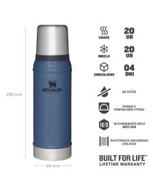 Stanley Classic Bottle 0,75L, Hammertone Lake