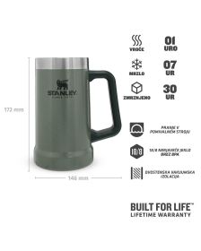 Stanley Vrč za pivo 0,7L, Hamertone Zelena