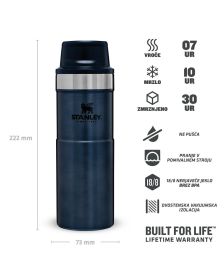 Stanley The Classic Trigger-Action Travel Mug 0,47L, Nightfall Modra, Vakuumsko