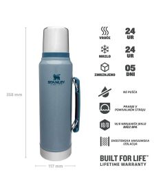 Stanley Classic Bottle 1L, Hammertone Ice,