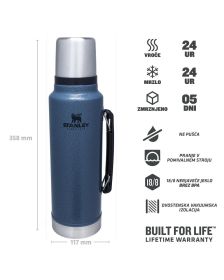 Stanley Classic Bottle 1L, Hammertone Lake