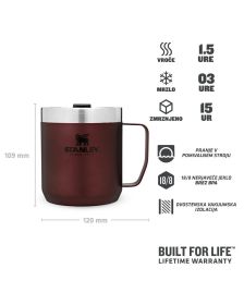 Stanley Classic Camp Mug, Wine Rdeča, Skodelica