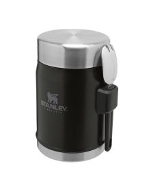 Stanley Classic Food Jar + Spork 0.4L, Matte Black Črna, Posoda za hrano