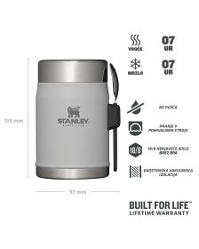 Stanley Classic Food Jar + Spork 0.4L, Ash