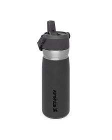 Stanley Quick Flip Straw  Bottle, 0.65L, Charcoal Črna, Steklenica