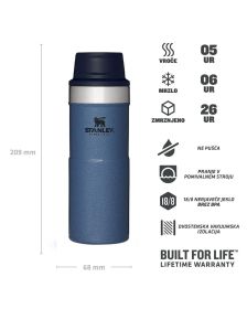Stanley Classic Trigger Travel Mug 0,35L, Hammertone Lake