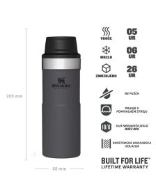 Stanley Classic Trigger Travel Mug 0,35L, Charcoal