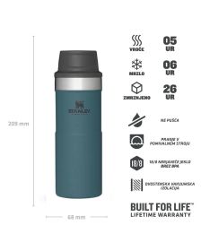 Stanley Classic Trigger Travel Mug 0,35L, Lagoon
