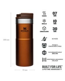 Stanley NeverLeak Travel Mug 0.47L, Maple Rjava