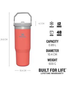 Stanley kozarec The IceFlow Flip Straw Tumbler, 0,89l, Guava