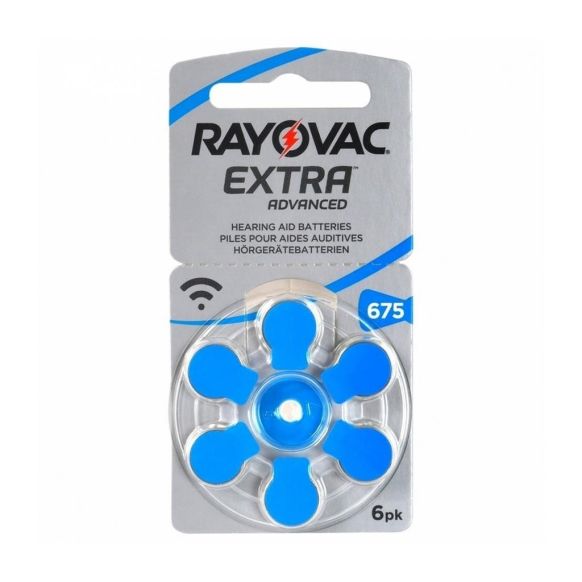 Rayovac Extra A675 - PR44, 6x, Cink-Zračna baterija za slušne aparate