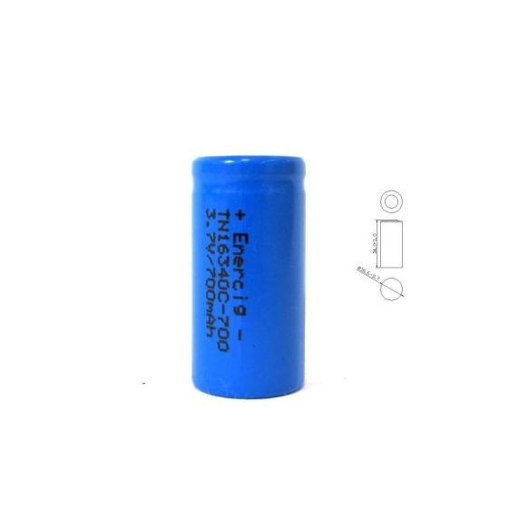 BATTERY ENERCIG 16340 3,6V LI-ION CELL 700 MAH (2C)