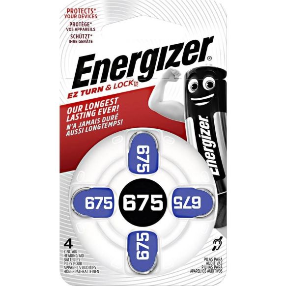 Energizer A675 - PR44, 4x, Cink-Zračna baterija za slušne aparate