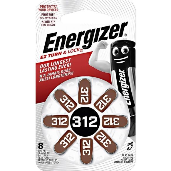 Energizer A312 - PR41, 8x, Cink-Zračna baterija za slušne aparate