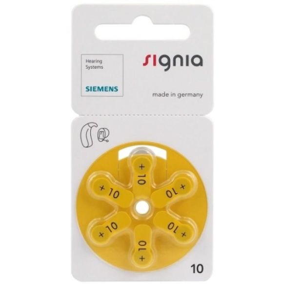 Siemens Signia A10 - PR70, 6x, Cink-Zračna baterija za slušne aparate