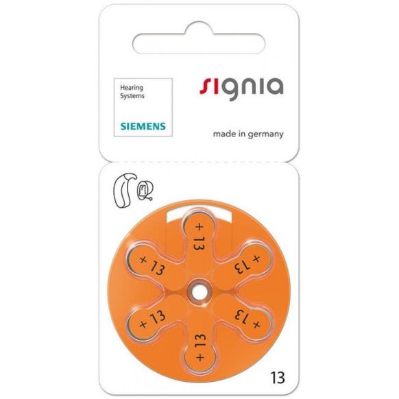 Siemens Signia A13 - PR48, 6x, Cink-Zračna baterija za slušne aparate