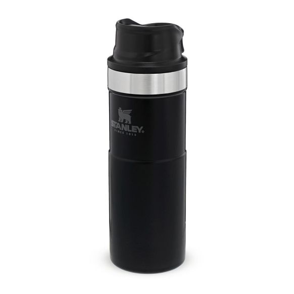 Stanley The Classic Trigger-Action Travel Mug 0,47L, Mat Črna, Vakuumsko izolira