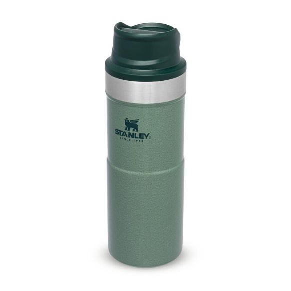 Stanley Classic Trigger Travel Mug 0,35L, Hammertone Zelena, Steklenica