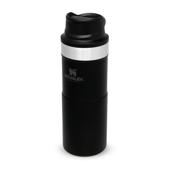 Stanley Classic Trigger Travel Mug 0,35L, Matte Black Črna, Steklenica