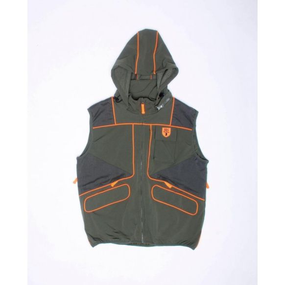 AIRLESS VEST WITH HOOD AND REFLECTIVE EDGES ORANGE-LV600
