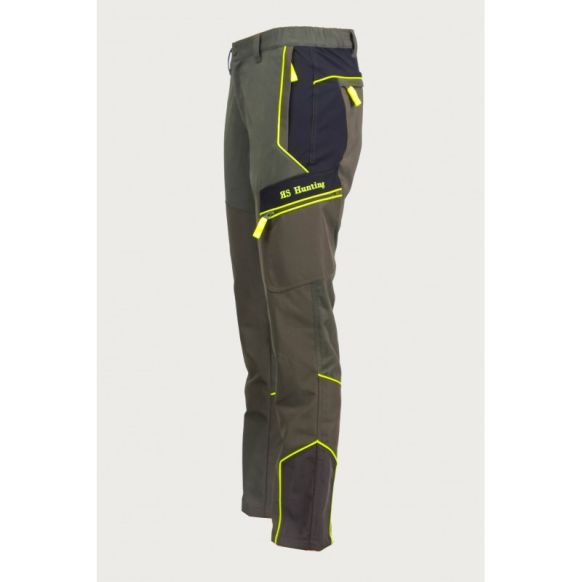 LOVSKE ELASTIČNE HLAČE S KEVLAR NAŠITKI-GREEN T-150