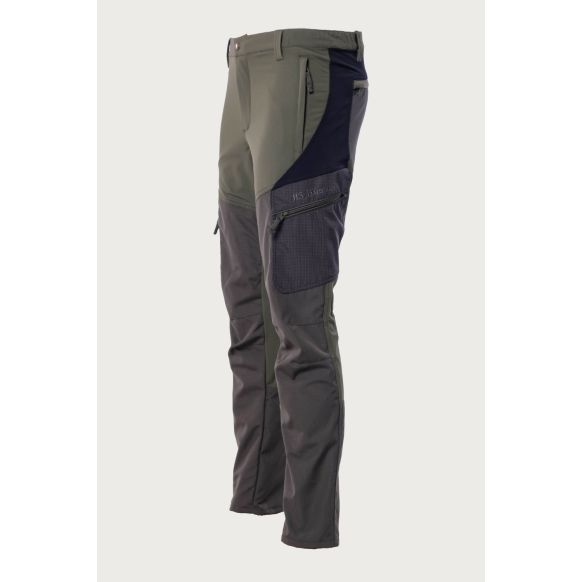 LOVSKE ELASTIČNE HLAČE S KEVLAR NAŠITKI-GREEN T-106