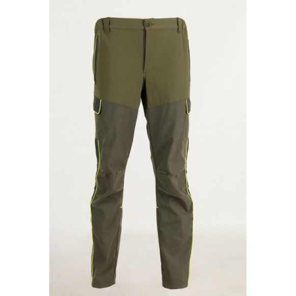 LOVSKE ELASTIČNE HLAČE S KEVLAR NAŠITKI-GREEN T-120